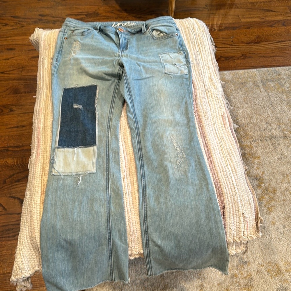 Denim patch jeans Size 8